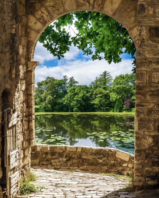 Tuinposter 'Poort naar meertje'